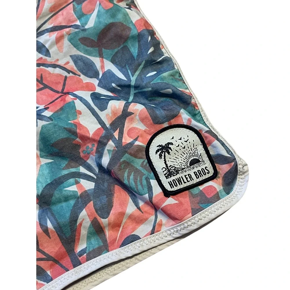 Howler Brothers Mens Tropical Floral Board Shorts Size 32 Multicolor Swim Trunks